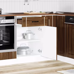 vidaXL Oven Cabinets Kitchen Cabinet Oven Unit 2 pcs Kalmar Engineered Wood - brown oak, 50 x 46 x 81.5 cm - Additional view 2