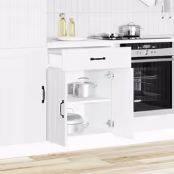 vidaXL Oven Cabinets Kitchen Cabinet Oven Unit 2 pcs Kalmar Engineered Wood - kitchen base cabinet 60 cm - Additional view 2