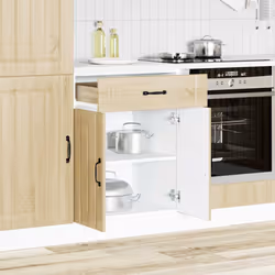 vidaXL Kitchen Base Cabinet Lucca Sonoma Oak Engineered Wood sink base cabinet