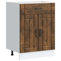 vidaXL Kitchen Base Cabinet Lucca Smoked Oak Engineered Wood sink base cabinet
