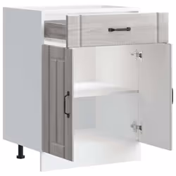 vidaXL Kitchen Base Cabinet Lucca Grey Sonoma Engineered Wood - Additional view 6