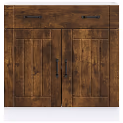 vidaXL Kitchen Base Cabinet Lucca Smoked Oak Engineered Wood sink base cabinet