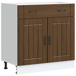 vidaXL Kitchen Base Cabinet Lucca Brown Oak Engineered Wood sink base cabinet