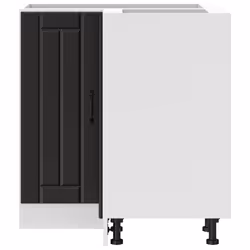 vidaXL Kitchen Corner Base Cabinet Lucca Black Engineered Wood - Additional view 4