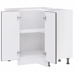 vidaXL Kitchen Corner Base Cabinet Lucca Black Engineered Wood - Additional view 5