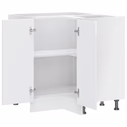 vidaXL Kitchen Corner Base Cabinet Lucca High Gloss White Engineered Wood - Additional view 4