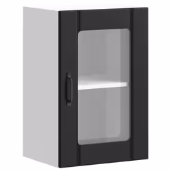 vidaXL Kitchen Wall Cabinet with Glass Door Lucca Black kitchen wall unit