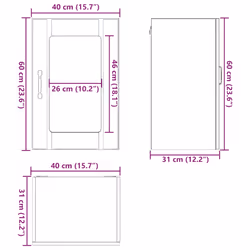 vidaXL Kitchen Wall Cabinet with Glass Door Lucca Black kitchen wall unit