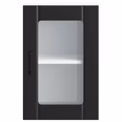 vidaXL Kitchen Wall Cabinet with Glass Door Lucca Black kitchen wall unit - Additional view 5