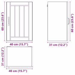 vidaXL Oven Cabinets Kitchen Cabinet Oven Unit 2 pcs Kalmar Engineered Wood - wall cabinet 40 cm