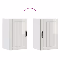 vidaXL Kitchen Wall Cabinet Lucca High Gloss White Engineered Wood - Additional view 8