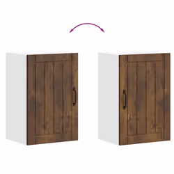vidaXL Oven Cabinets Kitchen Cabinet Oven Unit 2 pcs Kalmar Engineered Wood - smoked oak, 40 x 31 x 60 cm - Additional view 8