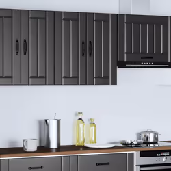 vidaXL Oven Cabinets Kitchen Cabinet Oven Unit 2 pcs Kalmar Engineered Wood - black, 60 x 31 x 60 cm - Additional view 2