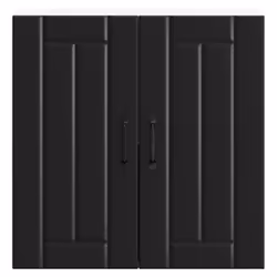 vidaXL Oven Cabinets Kitchen Cabinet Oven Unit 2 pcs Kalmar Engineered Wood - black, 60 x 31 x 60 cm - Additional view 4