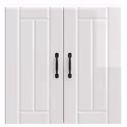 vidaXL Oven Cabinets Kitchen Cabinet Oven Unit 2 pcs Kalmar Engineered Wood - high gloss white, 60 x 31 x 60 cm - Additional view 4