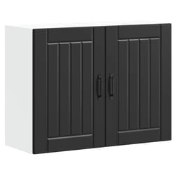 vidaXL Kitchen Wall Cabinet Lucca Black Engineered Wood kitchen wall unit