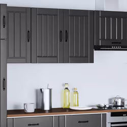 vidaXL Kitchen Wall Cabinet Lucca Black Engineered Wood kitchen wall unit