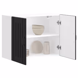 vidaXL Kitchen Wall Cabinet Lucca Black Engineered Wood kitchen wall unit - Additional view 7