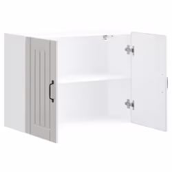 vidaXL Kitchen Wall Cabinet Lucca High Gloss White Engineered Wood - Additional view 4