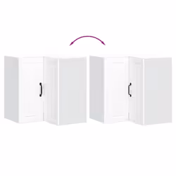 vidaXL Oven Cabinets Kitchen Cabinet Oven Unit 2 pcs Kalmar Engineered Wood - wall corner cabinet 57 cm - Additional view 7