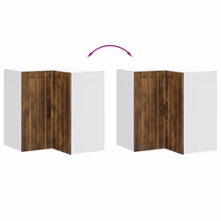 vidaXL Oven Cabinets Kitchen Cabinet Oven Unit 2 pcs Kalmar Engineered Wood - smoked oak, 57 x 57 x 60 cm - Additional view 7