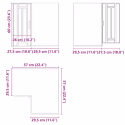 vidaXL Oven Cabinets Kitchen Cabinet Oven Unit 2 pcs Kalmar Engineered Wood - grey sonoma, 1 pcs