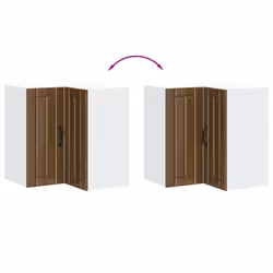 vidaXL Oven Cabinets Kitchen Cabinet Oven Unit 2 pcs Kalmar Engineered Wood - brown oak, 57 x 57 x 60 cm - Additional view 7