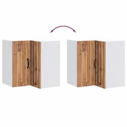 vidaXL Oven Cabinets Kitchen Cabinet Oven Unit 2 pcs Kalmar Engineered Wood - old wood, 57 x 57 x 60 cm - Additional view 7