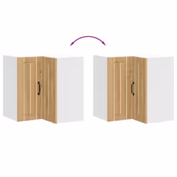 vidaXL Kitchen Wall Corner Cabinet Lucca Artisan Oak Engineered Wood - Additional view 7