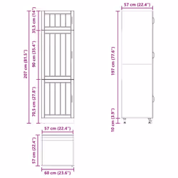 vidaXL Oven Cabinets Kitchen Cabinet Oven Unit 2 pcs Kalmar Engineered Wood - cupboard 60 cm - Additional view 10