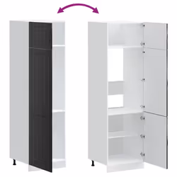 vidaXL Kitchen Cupboard Lucca Black Engineered Wood kitchen cabinet unit - Additional view 6