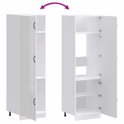 vidaXL Kitchen Cupboard Lucca High Gloss White Engineered Wood - Additional view 6