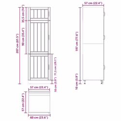 vidaXL Kitchen Cupboard Lucca Smoked Oak Engineered Wood kitchen cabinet unit - Additional view 10