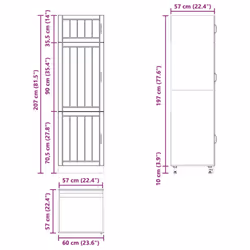 vidaXL Kitchen Cupboard Lucca Old Wood Engineered Wood kitchen cabinet unit