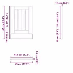 vidaXL Oven Cabinets Kitchen Cabinet Oven Unit 2 pcs Kalmar Engineered Wood - dishwasher panel 45 cm - Additional view 7