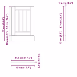 vidaXL Oven Cabinets Kitchen Cabinet Oven Unit 2 pcs Kalmar Engineered Wood - smoked oak, 45 x 1.5 x 67 cm - Additional view 7