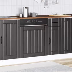 vidaXL Oven Cabinets Kitchen Cabinet Oven Unit 2 pcs Kalmar Engineered Wood - black, 60 x 1.5 x 67 cm - Additional view 2