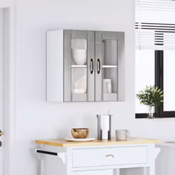 vidaXL Oven Cabinets Kitchen Cabinet Oven Unit 2 pcs Kalmar Engineered Wood - concrete grey, 1 pcs - Additional view 2