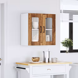 vidaXL Oven Cabinets Kitchen Cabinet Oven Unit 2 pcs Kalmar Engineered Wood - old wood, 60 x 31 x 60 cm - Additional view 2