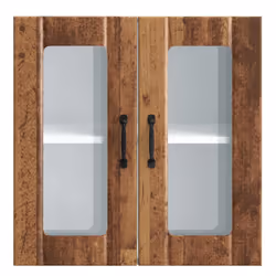 vidaXL Oven Cabinets Kitchen Cabinet Oven Unit 2 pcs Kalmar Engineered Wood - old wood, 60 x 31 x 60 cm - Additional view 5