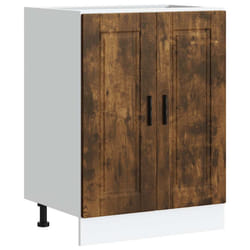 vidaXL Kitchen Base CabinetÂ Porto Smoked Oak Engineered Wood sink base cabinet
