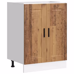 vidaXL Kitchen Base CabinetÂ Porto Old Wood Engineered Wood sink base cabinet
