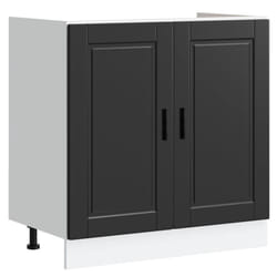 vidaXL Sink Base CabinetÂ "Porto" Black 80x46x81.5 cmÂ Engineered Wood