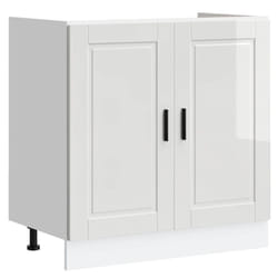 vidaXL Sink Base CabinetÂ "Porto" High Gloss White 80x46x81.5 cmÂ Engineered Wood