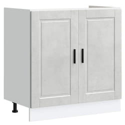 vidaXL Sink Base CabinetÂ "Porto" Concrete Grey 80x46x81.5 cmÂ Engineered Wood