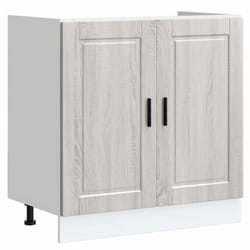 vidaXL Sink Base CabinetÂ "Porto" Grey Sonoma 80x46x81.5 cmÂ Engineered Wood