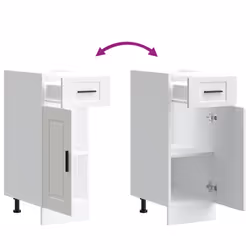 vidaXL Oven CabinetÂ Kitchen Cabinet Oven Unit Oven Base Unit Engineered Wood - kitchen base cabinet 30 cm - Additional view 8
