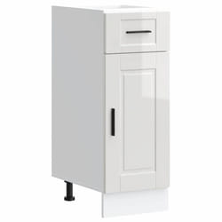 vidaXL Oven CabinetÂ Kitchen Cabinet Oven Unit Oven Base Unit Engineered Wood - high gloss white, 1 pcs