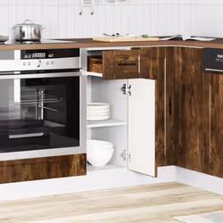 vidaXL Kitchen Base CabinetÂ Porto Smoked Oak Engineered Wood sink base cabinet - Additional view 2