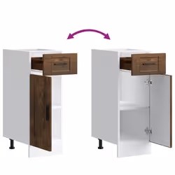 vidaXL Kitchen Base CabinetÂ Porto Smoked Oak Engineered Wood sink base cabinet - Additional view 8